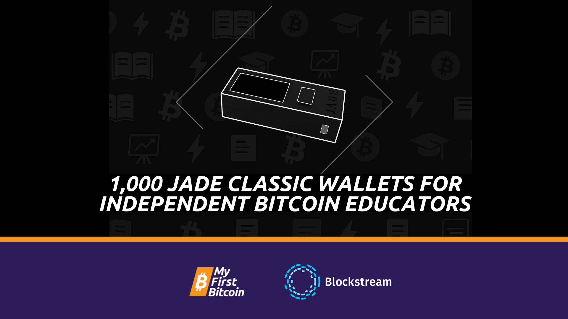 Blockstream and My First Bitcoin team up to donate 1,000 Jade hardware wallets to educators