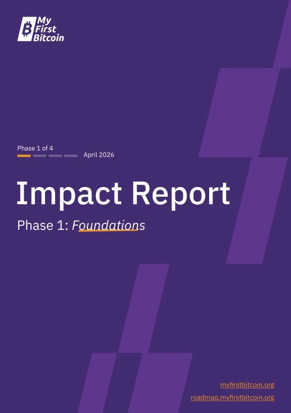 My First Bitcoin quarterly impact report cover